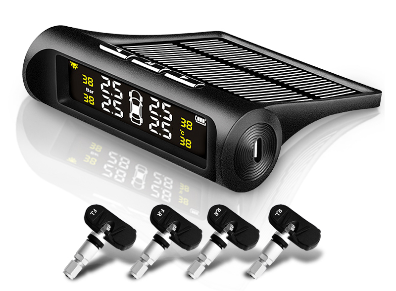 Nhà máy Yoelbaer OEM Hệ thống báo động áp suất lốp không dây Bộ cảm biến năng lượng mặt trời bên trong TPMS