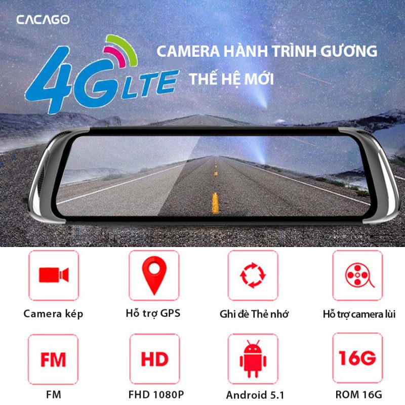 Camera hành trình xe ô tô G08S PLUS,màn full HD,camera trước sau kiêm chỉ đường